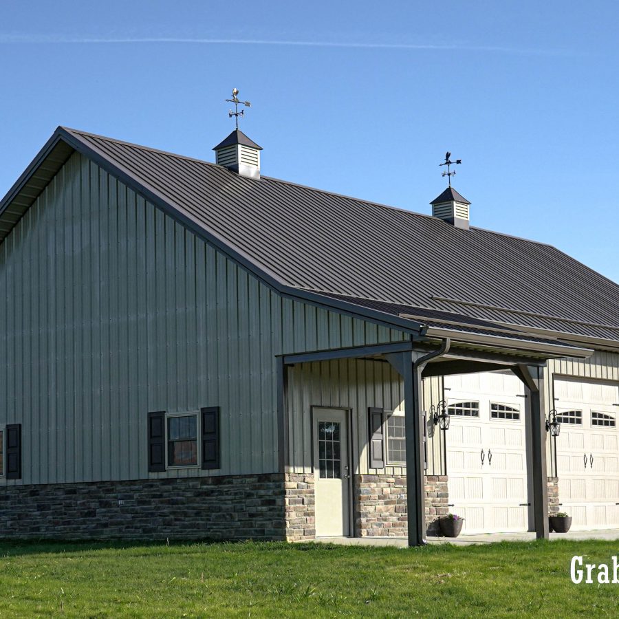 detached Amish pole garage