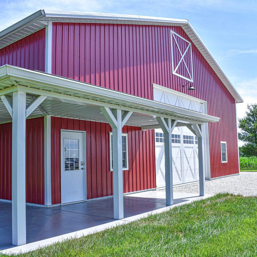 agricultural post frame installation