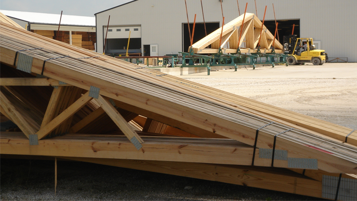 wooden engineered trusses