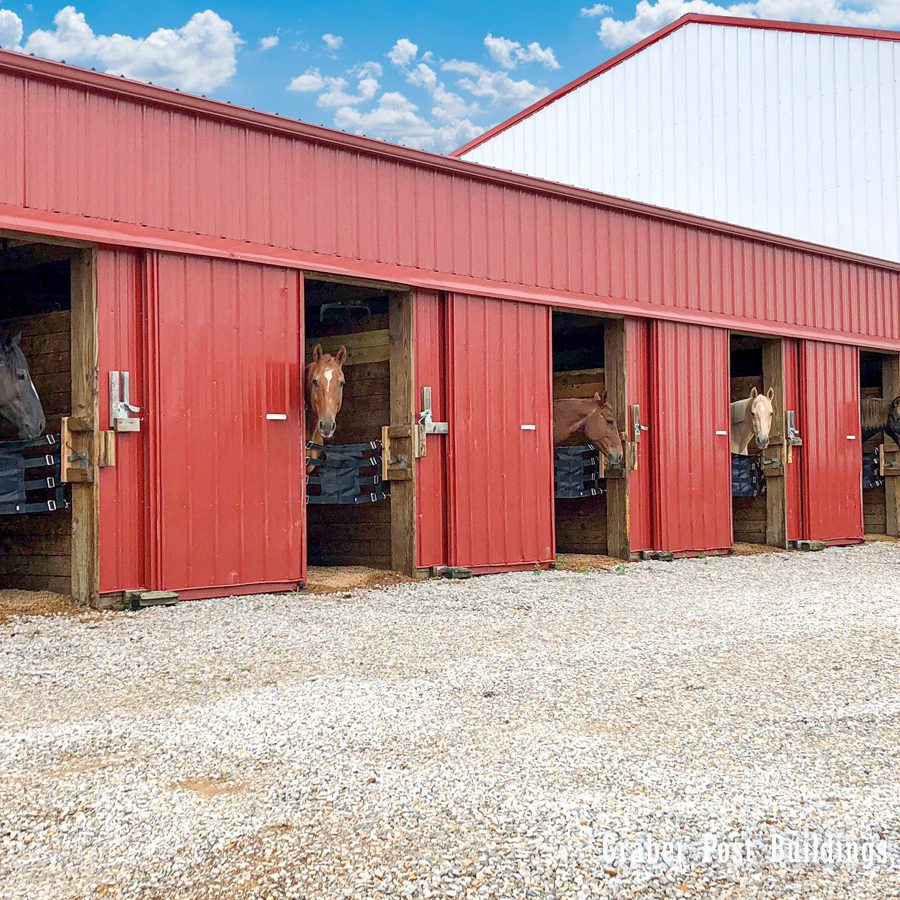 metal horse barn