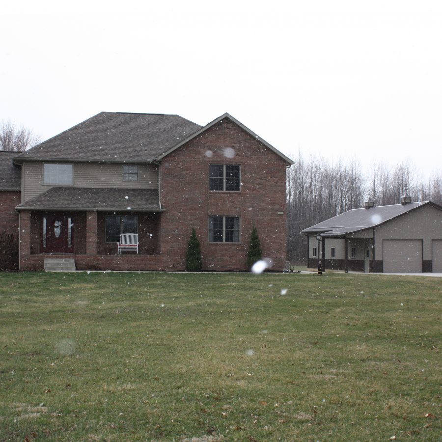 detached pole barn garage on residential property