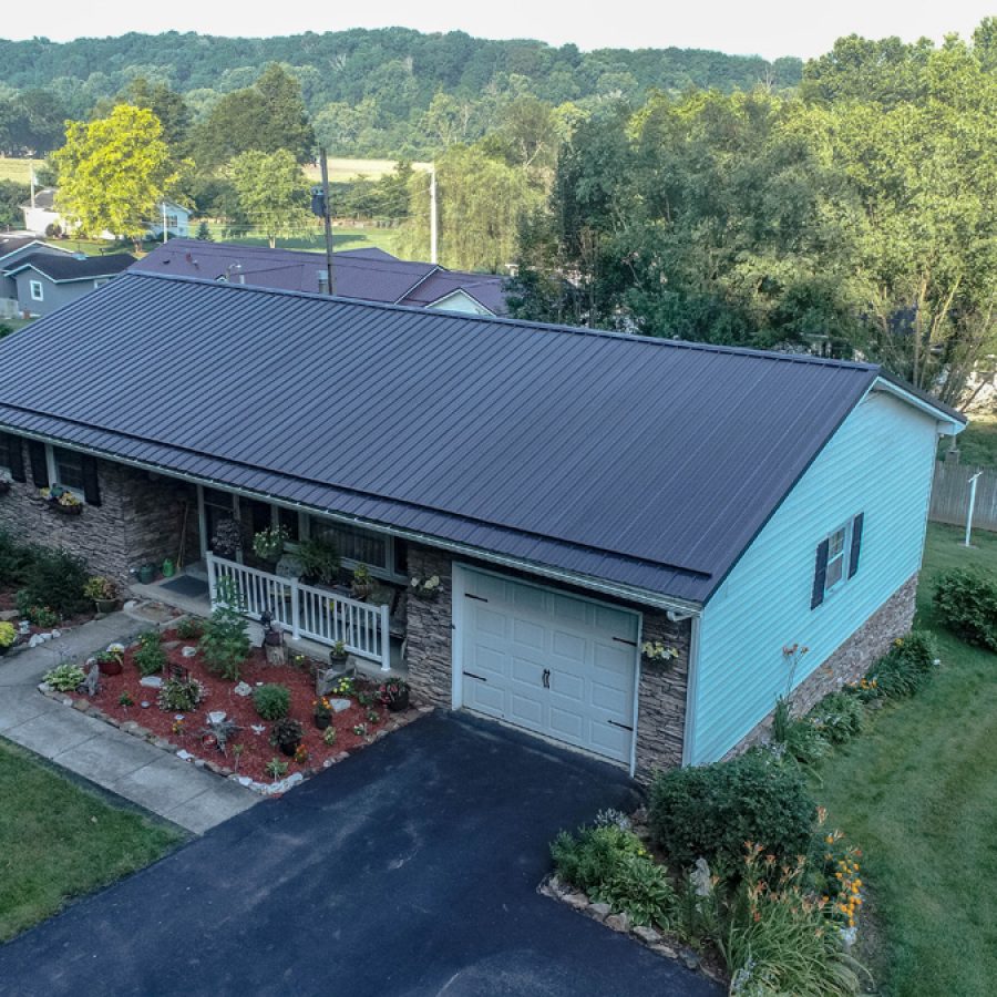 gray metal roof