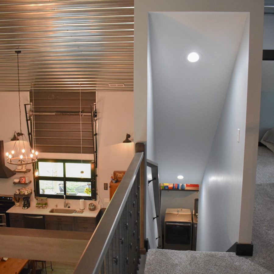 upstairs section of post frame home