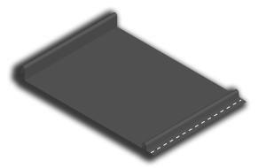dark gray standing seam snap lock panel