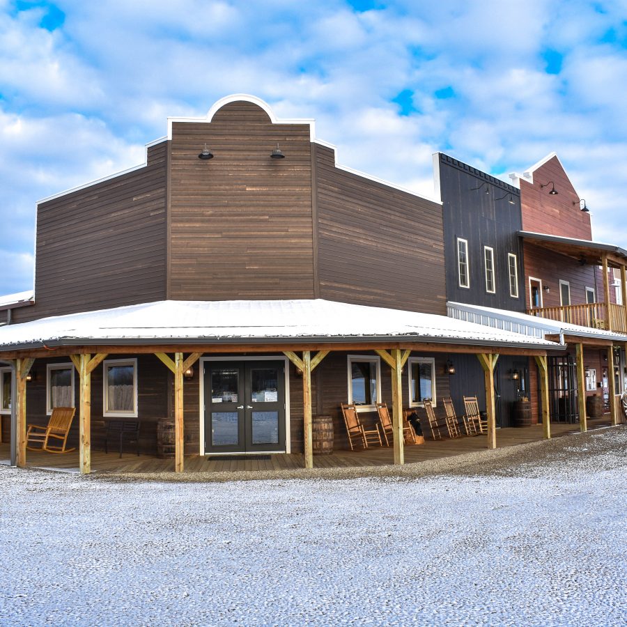 unique pole barn store with wild west theme