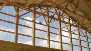 sunsky polycarbonate panels on pole barn