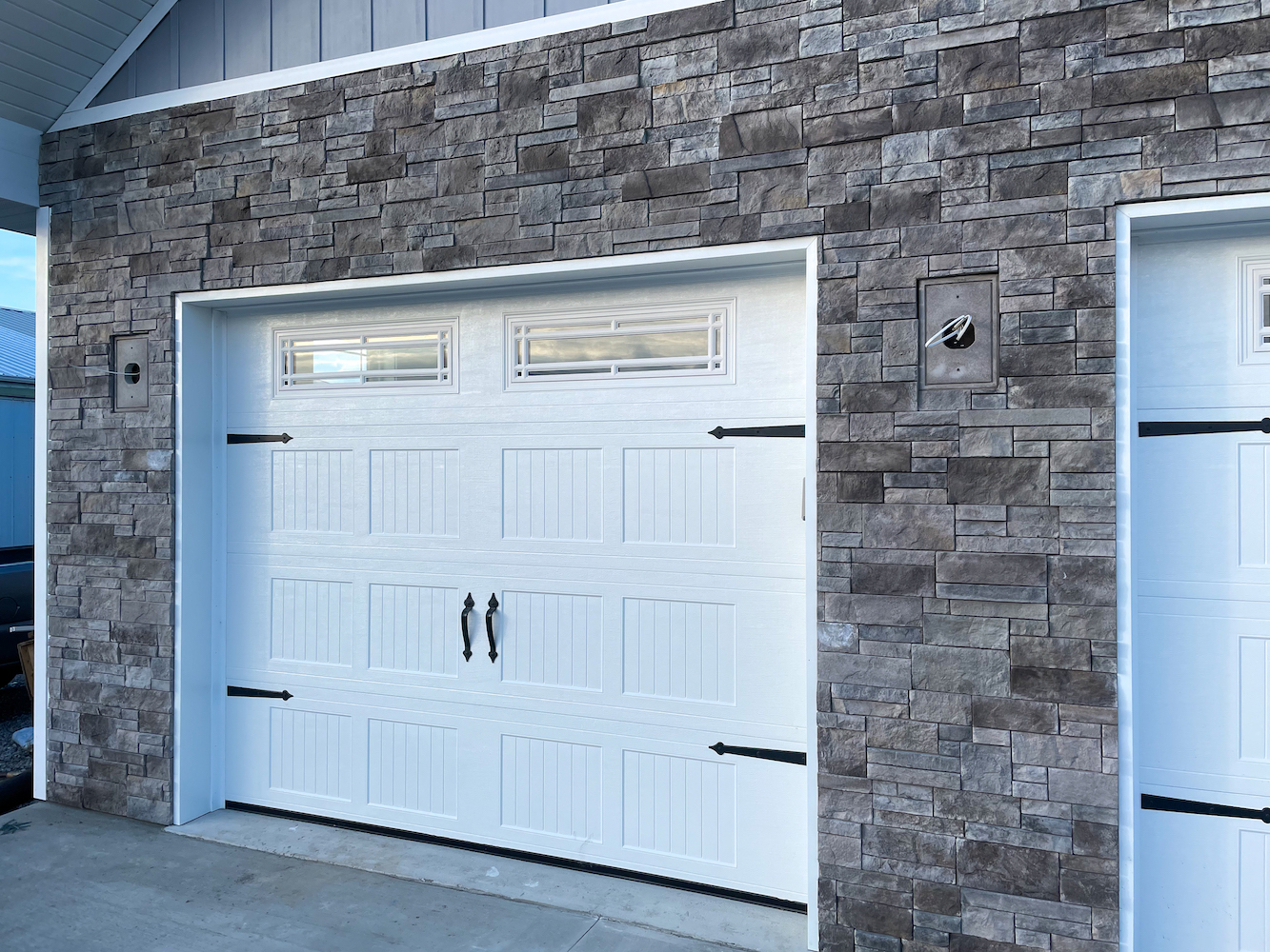 affinity stone siding for new garage affinity stone siding