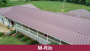 m-rib metal roofing panel